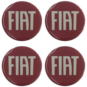 FIAT ΑΥΤΟΚΟΛΛΗΤΑ ΖΑΝΤΩΝ 7,2cm ΜΠΟΡΝΤΩ/ΧΡΩΜΙΟ ΜΕ ΕΠΙΚΑΛΥΨΗ ΣΜΑΛΤΟΥ - 4 ΤΕΜ.