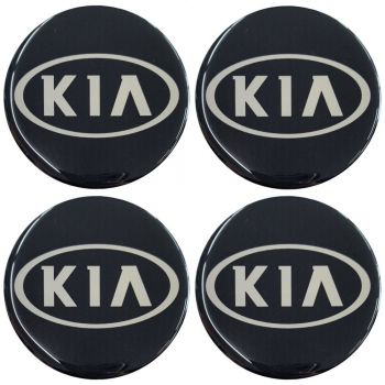 KIA ΑΥΤΟΚΟΛΛΗΤΑ ΖΑΝΤΩΝ 7,2cm ΜΑΥΡΟ/ΧΡΩΜΙΟ ΜΕ ΕΠΙΚΑΛΥΨΗ ΣΜΑΛΤΟΥ - 4 ΤΕΜ.