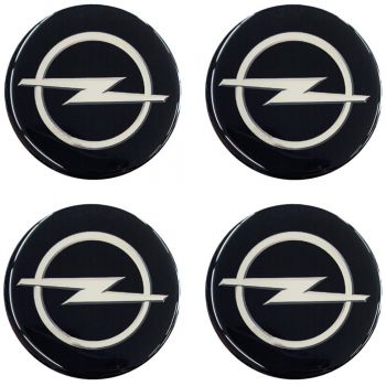 OPEL ΑΥΤΟΚΟΛΛΗΤΑ ΖΑΝΤΩΝ 7,2cm ΜΑΥΡΟ/ΧΡΩΜΙΟ ΜΕ ΕΠΙΚΑΛΥΨΗ ΣΜΑΛΤΟΥ  - 4 ΤΕΜ.