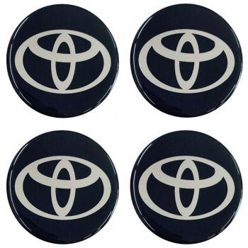 TOYOTA ΑΥΤΟΚΟΛΛΗΤΑ ΖΑΝΤΩΝ 7,2cm ΜΑΥΡΟ/ΧΡΩΜΙΟ ΜΕ ΕΠΙΚΑΛΥΨΗ ΣΜΑΛΤΟΥ - 4 ΤΕΜ.