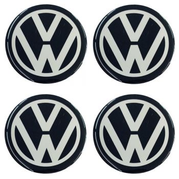 VW ΑΥΤΟΚΟΛΛΗΤΑ ΖΑΝΤΩΝ 6,7cm ΜΑΥΡΟ/ΧΡΩΜΙΟ ΜΕ ΕΠΙΚΑΛΥΨΗ ΣΜΑΛΤΟΥ - 4 ΤΕΜ.