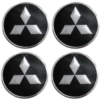 MITSUBISHI ΑΥΤΟΚΟΛΛΗΤΑ ΖΑΝΤΩΝ 6cm ΜΑΥΡΟ/ΧΡΩΜΙΟ ΜΕΤΑΛΛΙΚΑ - 4 ΤΕΜ.
