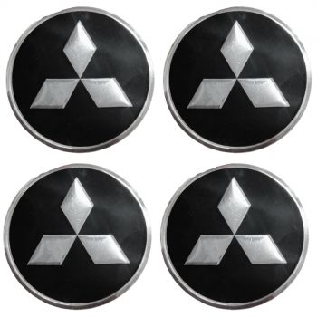 MITSUBISHI ΑΥΤΟΚΟΛΛΗΤΑ ΖΑΝΤΩΝ 6cm ΜΑΥΡΟ/ΧΡΩΜΙΟ ΜΕΤΑΛΛΙΚΑ - 4 ΤΕΜ.
