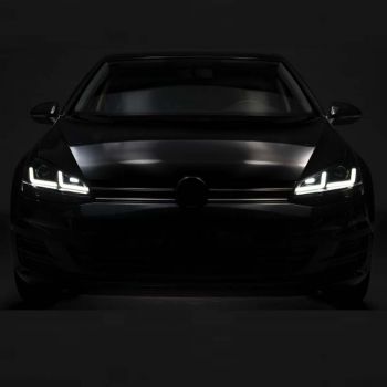 Μπροστινά Φανάρια Set Για Vw Golf VII (7) 12-17 DRL Full Led Halogen Version Black LEDHL103-BK Osram Ledriving
