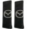 MAZDA ΜΑΞΙΛΑΡΑΚΙΑ ΓΙΑ ΖΩΝΗ ΑΣΦΑΛΕΙΑΣ 21 X 7,5 cm ΣΕ ΜΑΥΡΟ ΧΡΩΜΑ ΜΕ ΓΚΡΙ LOGO - 2 ΤΕΜ.