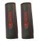 Μαξιλαράκια ζώνης DAEWOO 22 X 7,5 cm από PVC δερματίνη σε μαύρο χρώμα με κόκκινο, ραμμένο logo και αυτοκόλλητες ταινίες τύπου velcro Race Axion - 2 τεμάχια