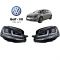 Μπροστινά Φανάρια Set Για Vw Golf VII (7) 12-17 DRL Full Led Halogen Version Black/Chrome LEDHL103-CM RHD (Δεξιοτίμονα) Osram Ledriving