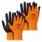 Amio - Γάντια Εργασίας με επικάλυψη αφρού λάτεξ χρώμα πορτοκαλί/μαύρο μέγεθος No.10 - 2 ζευγ. (04641/AM)