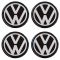 VW ΑΥΤΟΚΟΛΛΗΤΑ ΣΗΜΑΤΑ ΖΑΝΤΩΝ 5 cm ΜΑΥΡΟ/ΧΡΩΜΙΟ ΜΕ ΕΠΙΚΑΛΥΨΗ ΣΜΑΛΤΟΥ  - 4 ΤΕΜ.