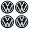 VW ΑΥΤΟΚΟΛΛΗΤΑ ΖΑΝΤΩΝ 9cm ΜΑΥΡΑ ΜΕ ΕΠΙΚΑΛΥΨΗ ΣΜΑΛΤΟΥ  - 4 ΤΕΜ.