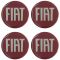 FIAT ΑΥΤΟΚΟΛΛΗΤΑ ΖΑΝΤΩΝ 7,2cm ΜΠΟΡΝΤΩ/ΧΡΩΜΙΟ ΜΕ ΕΠΙΚΑΛΥΨΗ ΣΜΑΛΤΟΥ - 4 ΤΕΜ.