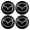 MAZDA ΑΥΤΟΚΟΛΛΗΤΑ ΖΑΝΤΩΝ 7,2 cm ΜΑΥΡΟ/ΓΚΡΙ ΜΕ ΕΠΙΚΑΛΥΨΗ ΣΜΑΛΤΟΥ - 4 ΤΕΜ.
