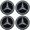 MERCEDES ΑΥΤΟΚΟΛΛΗΤΑ ΖΑΝΤΩΝ 6,7cm ΜΑΥΡΟ/ΧΡΩΜΙΟ ΜΕ ΕΠΙΚΑΛΥΨΗ ΣΜΑΛΤΟΥ - 4 ΤΕΜ.