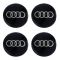 AUDI ΑΥΤΟΚΟΛΛΗΤΑ ΣΗΜΑΤΑ ΖΑΝΤΩΝ 12 cm ΜΑΥΡΟ/ΧΡΩΜΙΟ ΜΕ ΕΠΙΚΑΛΥΨΗ ΕΠΟΞΕΙΔΙΚΗΣ ΡΥΤΙΝΗΣ (ΥΓΡΟ ΓΥΑΛΙ)  - 4 ΤΕΜ.